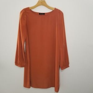Honey Punch Large burnt orange long sleeve dress